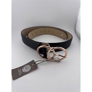 Vince Camuto Black Belt with Rose Gold Buckle